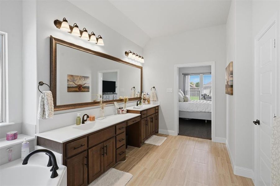 Furnished interior view inside a new home in Abe's Landing, Granbury (Image 9).