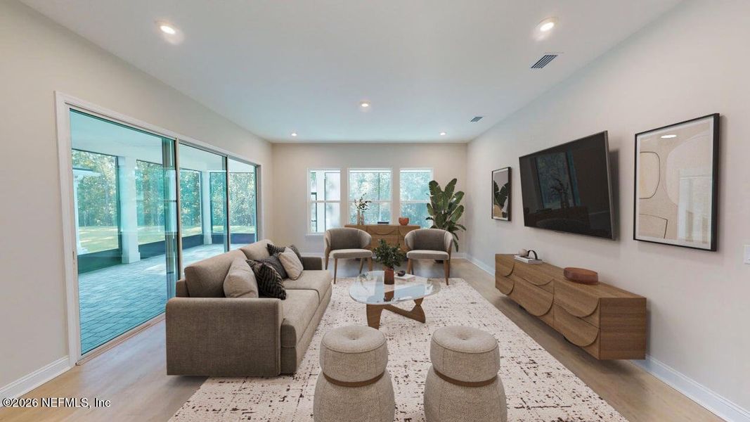 Furnished interior view inside a new home in RiverTown - WaterSong, St. Johns (Image 8).
