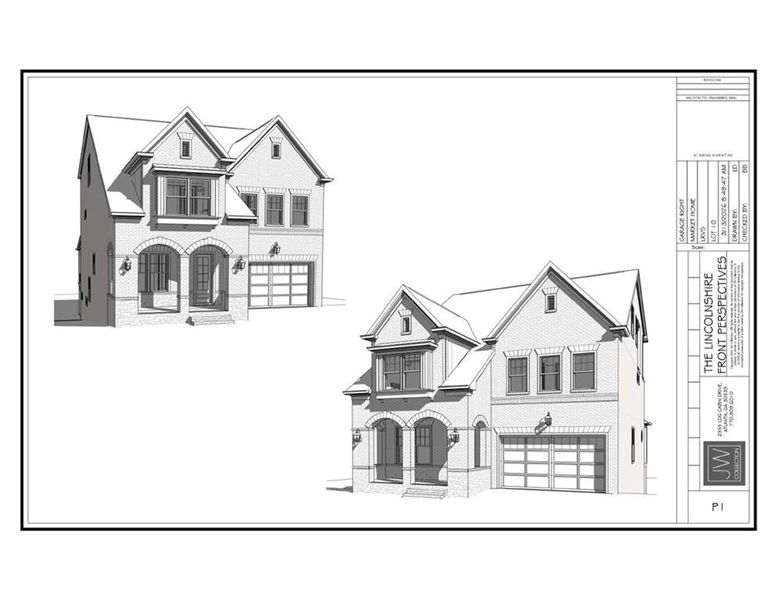 Exterior rendering of this home design in , Suwanee, GA (Image 5).