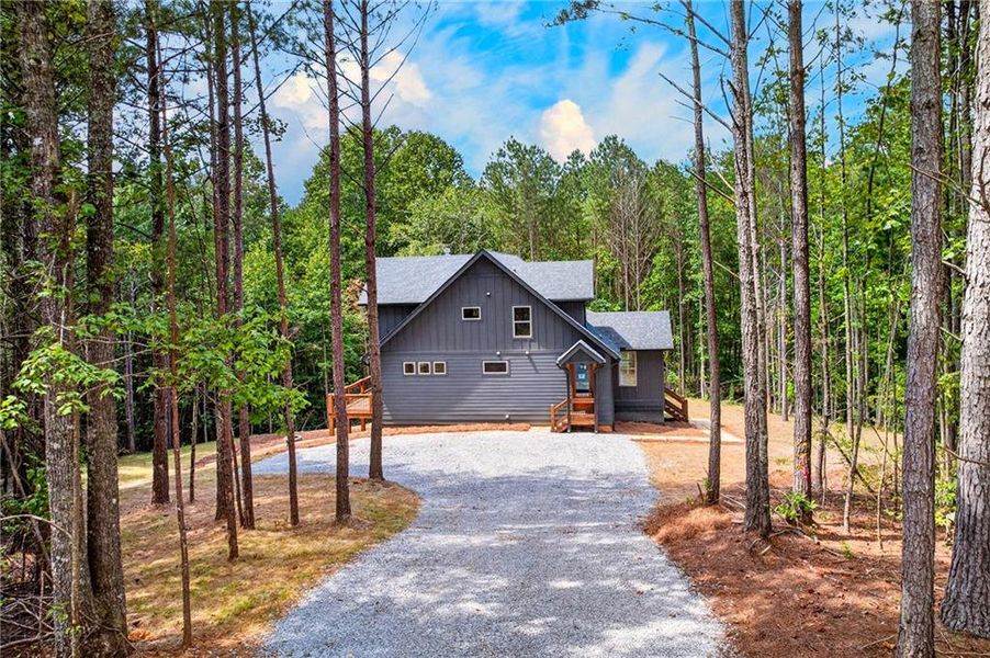 Front exterior of a new home in , Ellijay, GA, highlighting curb appeal (Image 28).