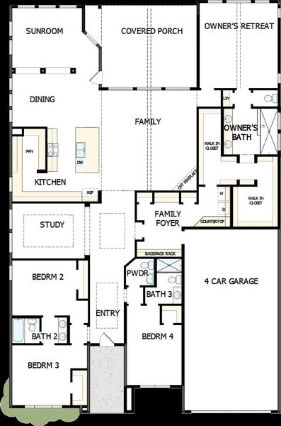 2D floor plan layout of this home in ARTAVIA 65' Homesites, Conroe, TX (Image 2). 2D floor plan layout of this home in ARTAVIA 65' Homesites, Conroe, TX (Image 2).