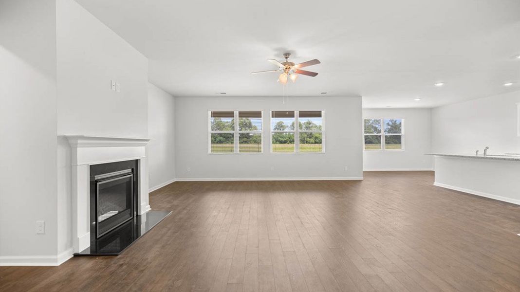 Representative unfurnished interior of a home built from the Denton by D.R. Horton in Chukker Creek Landing, Aiken (Image 12).