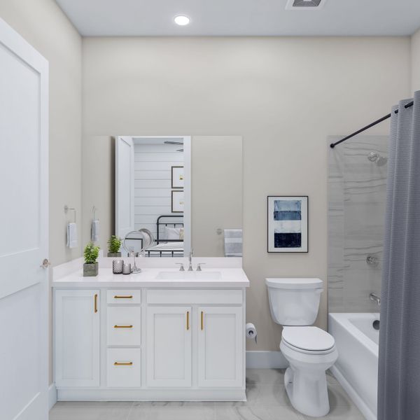 Representative furnished interior of a home built from the Trieste by Tri Pointe Homes in Dunham Pointe, Cypress (Image 9).