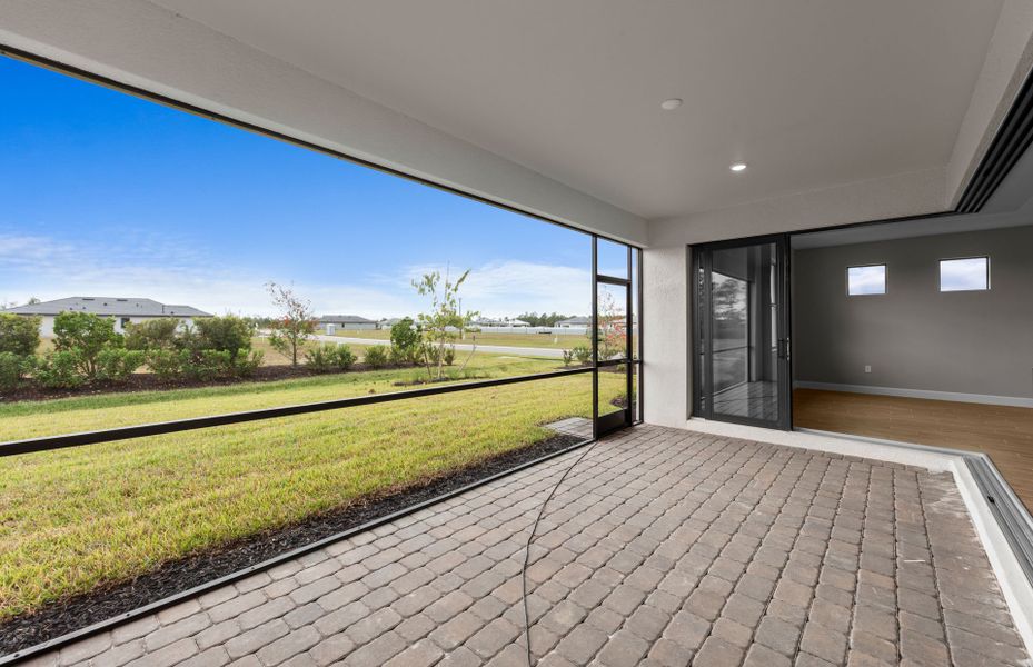 Exterior details and patio area of a home in Arbor Oaks, North Port (Image 3). Exterior details and patio area of a home in Arbor Oaks, North Port (Image 3).