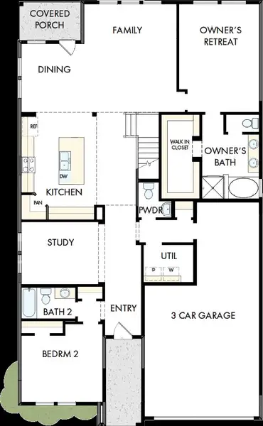 2D floor plan layout of this home in Legacy, League City, TX (Image 2). 2D floor plan layout of this home in Legacy, League City, TX (Image 2).