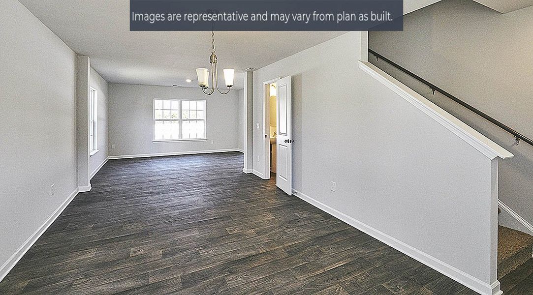 Representative unfurnished interior of a home built from the Shane by D.R. Horton in Fishel Village, Winston-Salem (Image 9). Representative unfurnished interior of a home built from the Shane by D.R. Horton in Fishel Village, Winston-Salem (Image 9).