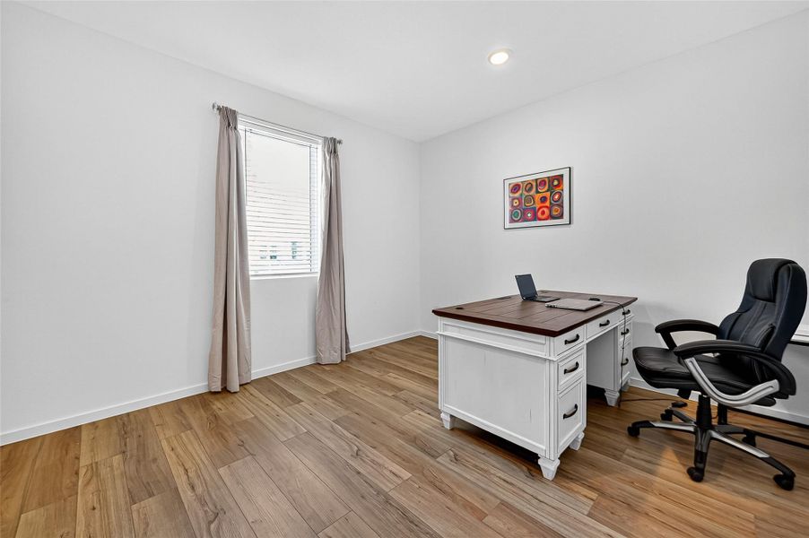 Private first-floor office perfect for focused work. Private first-floor office perfect for focused work.