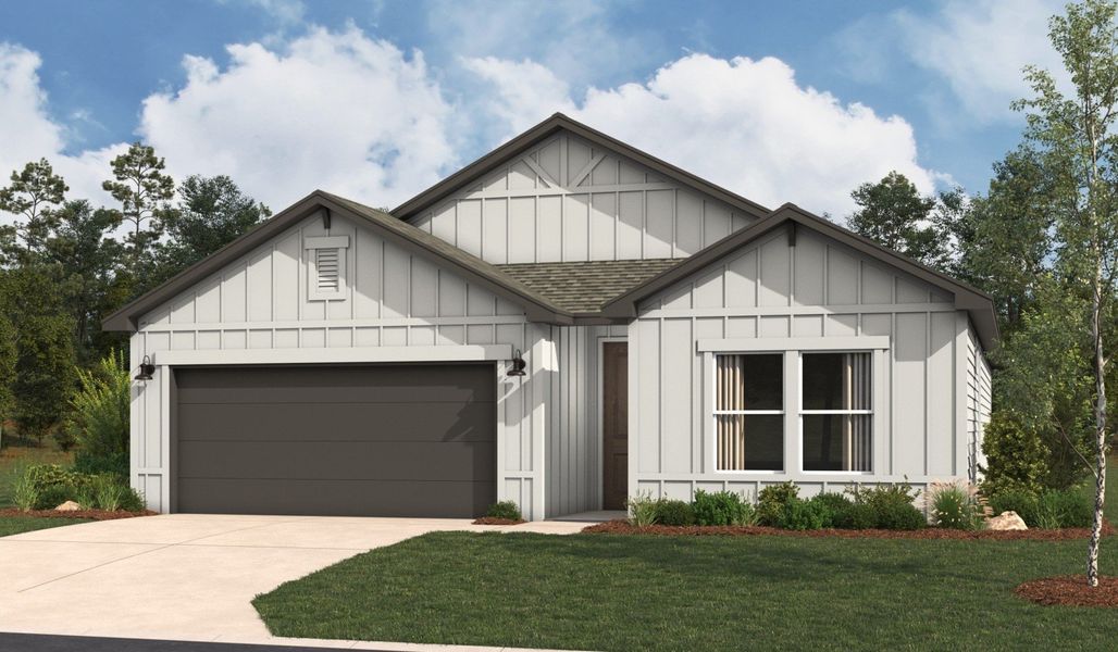 Representative exterior photo of a completed home built from the Sophora by Hakes Brothers in Hickory Ridge, Elmendorf, TX (Image 19).