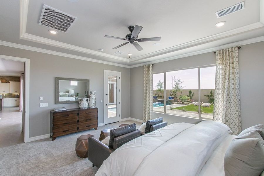 Furnished interior view inside a new home in Harmony at Montecito in Estrella, Goodyear (Image 9).