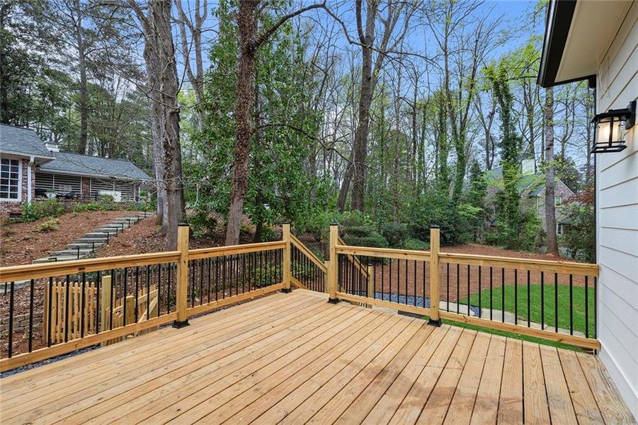Exterior details and patio area of a home in , Atlanta (Image 28).