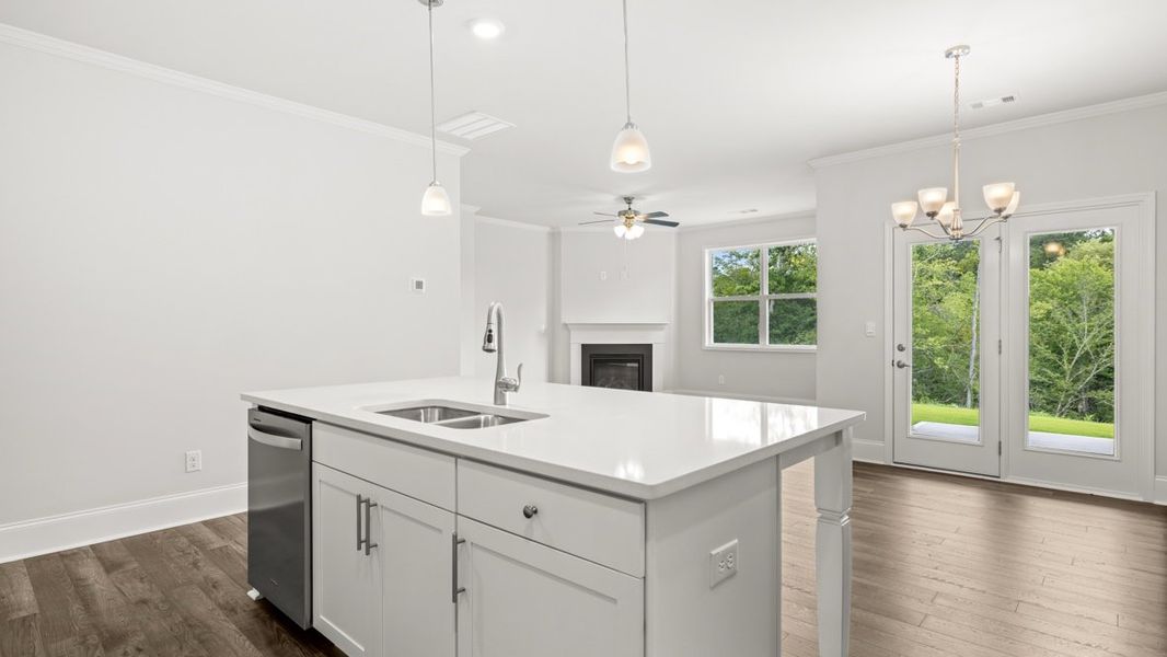 Representative furnished interior of a home built from the Caliborne by D.R. Horton in Hamptons at Riverwood North, Dallas (Image 8).