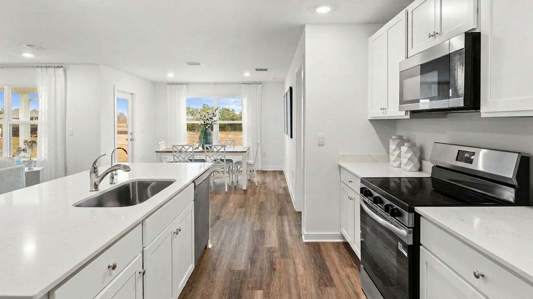 Furnished interior view inside a new home in Magnolia at the Bluffs Phase 3, Freeport (Image 8).