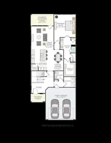 2D floor plan layout of this home in Terrace Collection At Turner's Crossing, Buda, TX (Image 4). 2D floor plan layout of this home in Terrace Collection At Turner's Crossing, Buda, TX (Image 4).