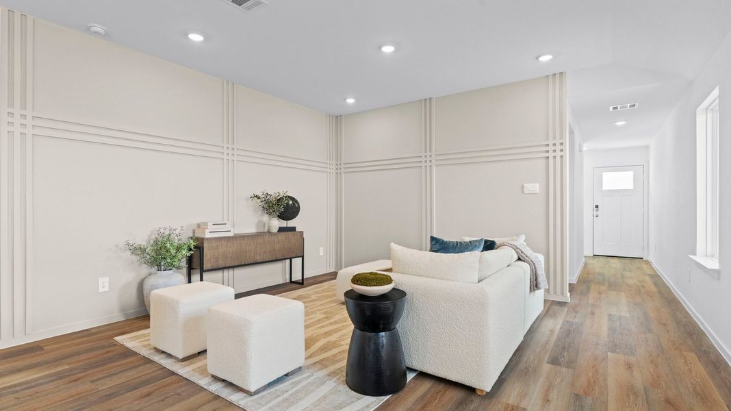 Representative furnished interior of a home built from the DIANA by D.R. Horton in Lakes at Westland Ranch, League City (Image 12).