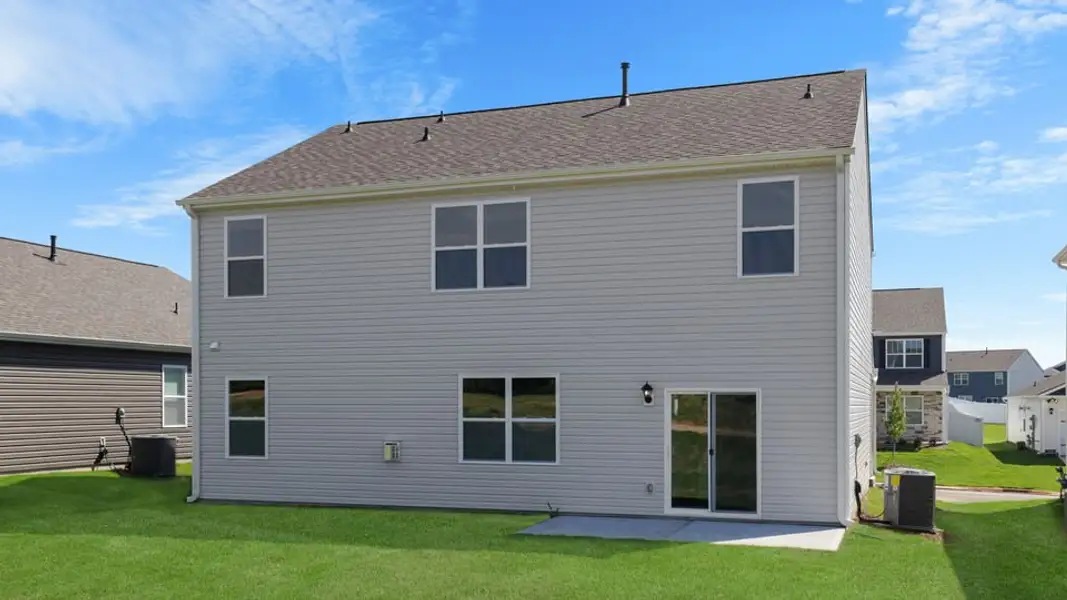 Exterior details and patio area of a home in Durbin Meadows Traditions, Fountain Inn (Image 4). Exterior details and patio area of a home in Durbin Meadows Traditions, Fountain Inn (Image 4).