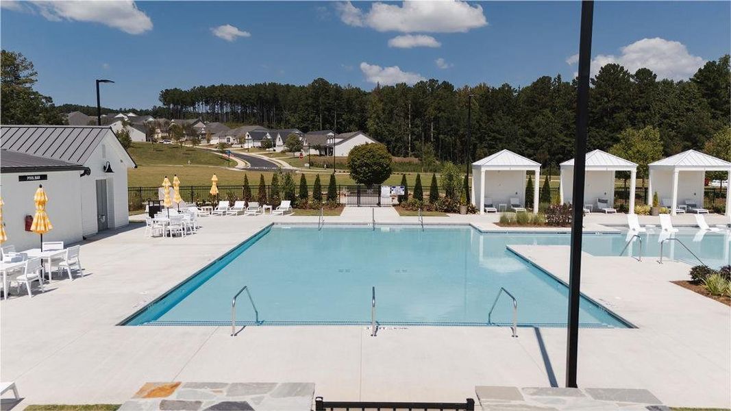 Front exterior of a new home in Soleil Belmont Park, Canton, GA, highlighting curb appeal (Image 19).