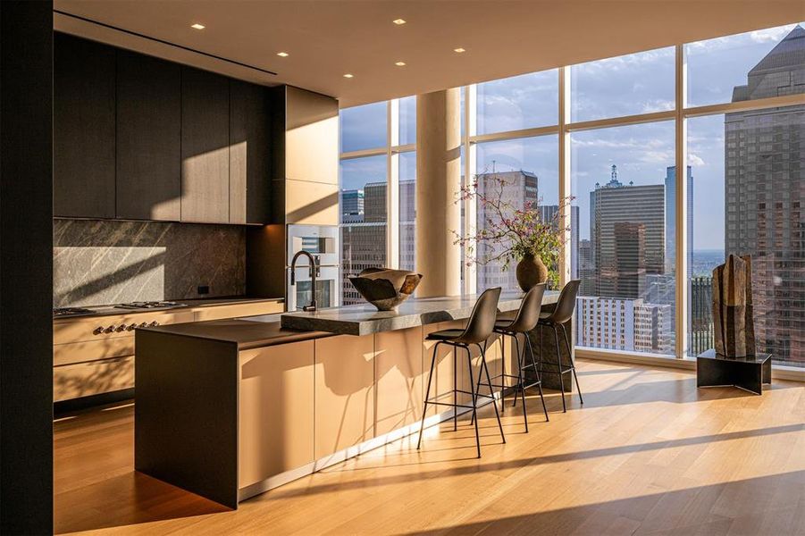 Furnished interior view inside a new home in Hall Arts Residences, Dallas (Image 22). Furnished interior view inside a new home in Hall Arts Residences, Dallas (Image 22).