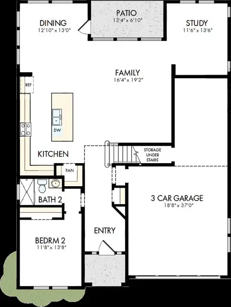 2D floor plan layout of this home in Havencroft, Woodstock, GA (Image 2). 2D floor plan layout of this home in Havencroft, Woodstock, GA (Image 2).