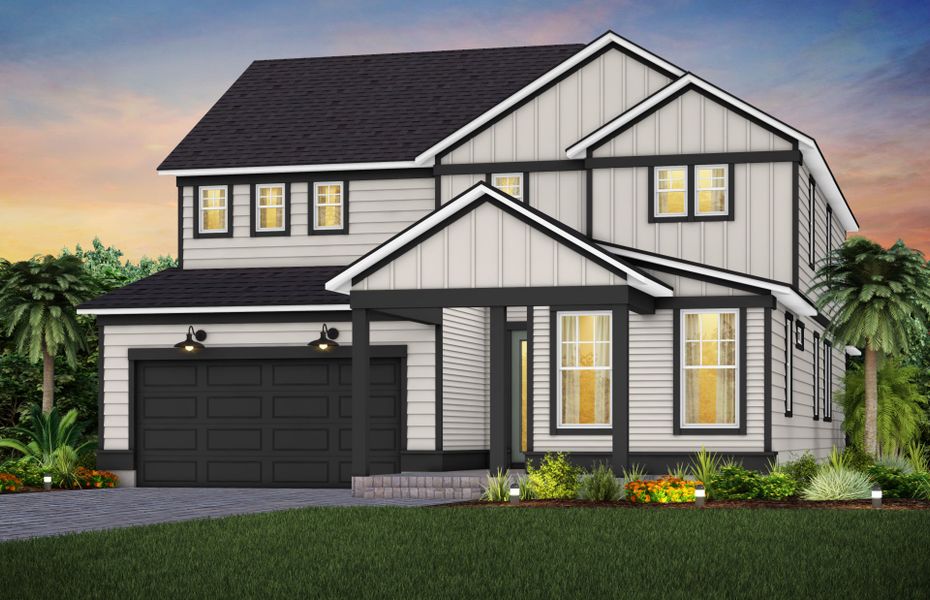 Representative exterior photo of a completed home built from the Serena by Pulte Homes in Westerly Park at Wildlight, Wildlight, FL (Image 21).