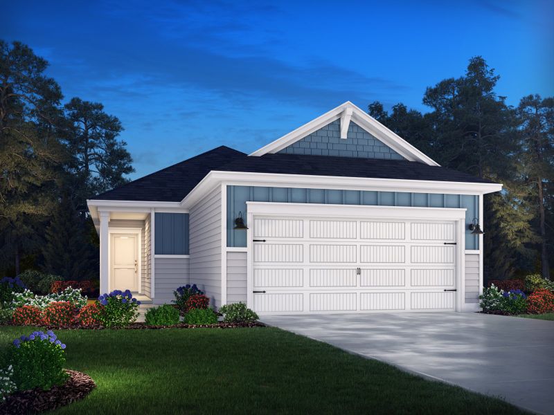 Representative exterior photo of a completed home built from the Kingstreet by Meritage Homes in Cypress Ridge - The Boardwalk Series, Longs, SC (Image 4). Representative exterior photo of a completed home built from the Kingstreet by Meritage Homes in Cypress Ridge - The Boardwalk Series, Longs, SC (Image 4).