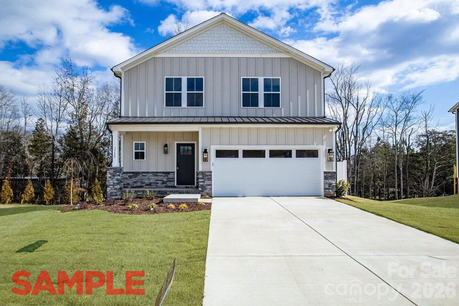 Front exterior of a new home in , Kannapolis, NC, highlighting curb appeal (Image 14).