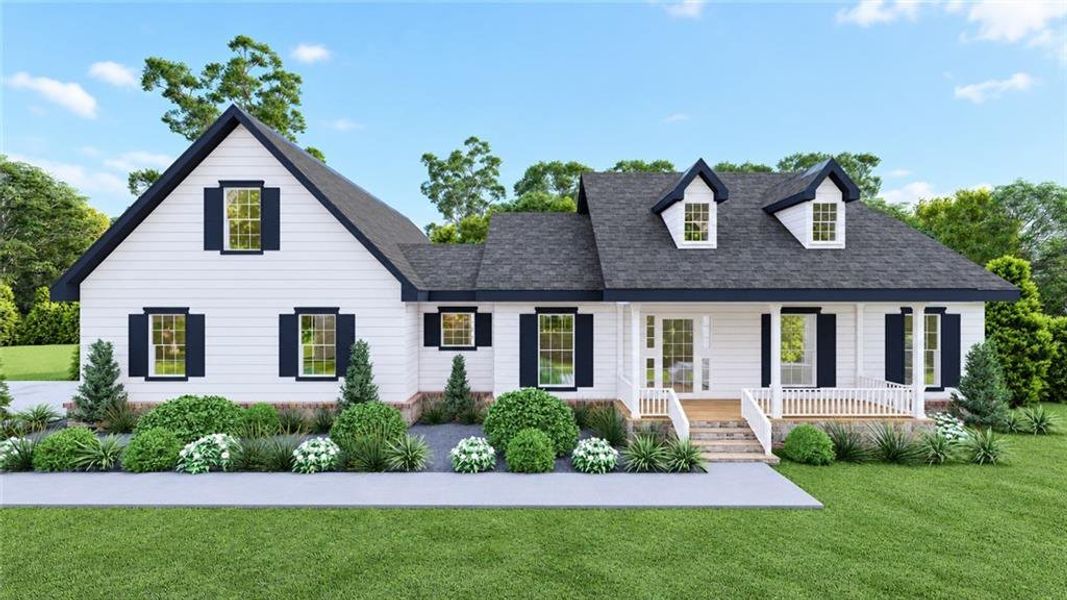 Front exterior of a new home in , Jasper, GA, highlighting curb appeal (Image 1). Front exterior of a new home in , Jasper, GA, highlighting curb appeal (Image 1).