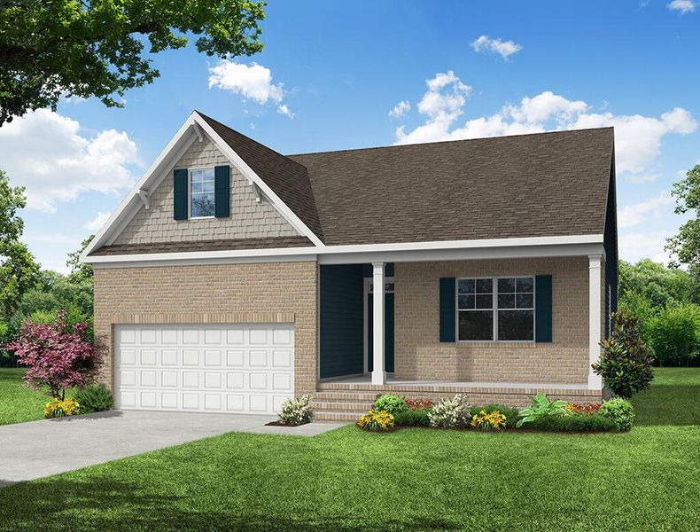 Representative exterior photo of a completed home built from the Stanley by Eastwood Homes in Waterford Commons, Rock Hill, SC (Image 7).