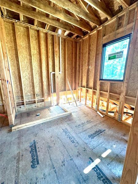 Current construction 10/2/24. En suite bathroom for secondary bedroom #2