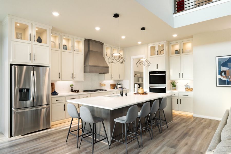 Representative furnished interior of a home built from the Guadalupe by Scott Felder Homes in Prominence, San Antonio (Image 5).