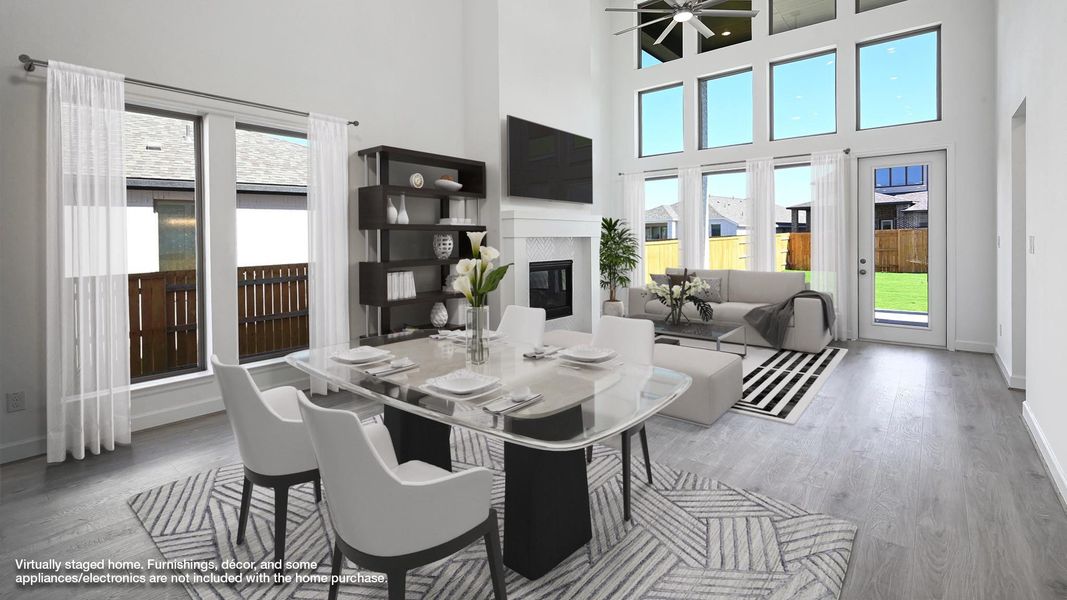 Furnished interior view inside a new home in 6 Creeks 50', Kyle (Image 5).