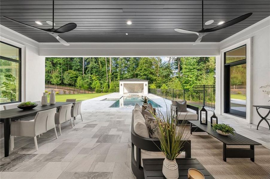 Exterior details and patio area of a home in , Sandy Springs (Image 31).