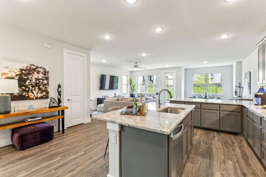 Furnished interior view inside a new home in Merion at Midtown Park, Dallas (Image 24). Furnished interior view inside a new home in Merion at Midtown Park, Dallas (Image 24).