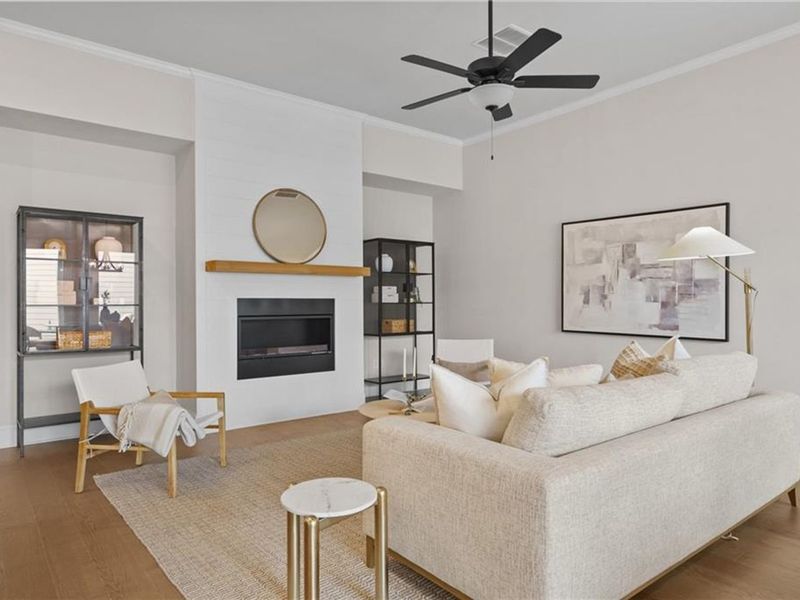 Furnished interior view inside a new home in The Village at Towne Lake, Woodstock (Image 35).