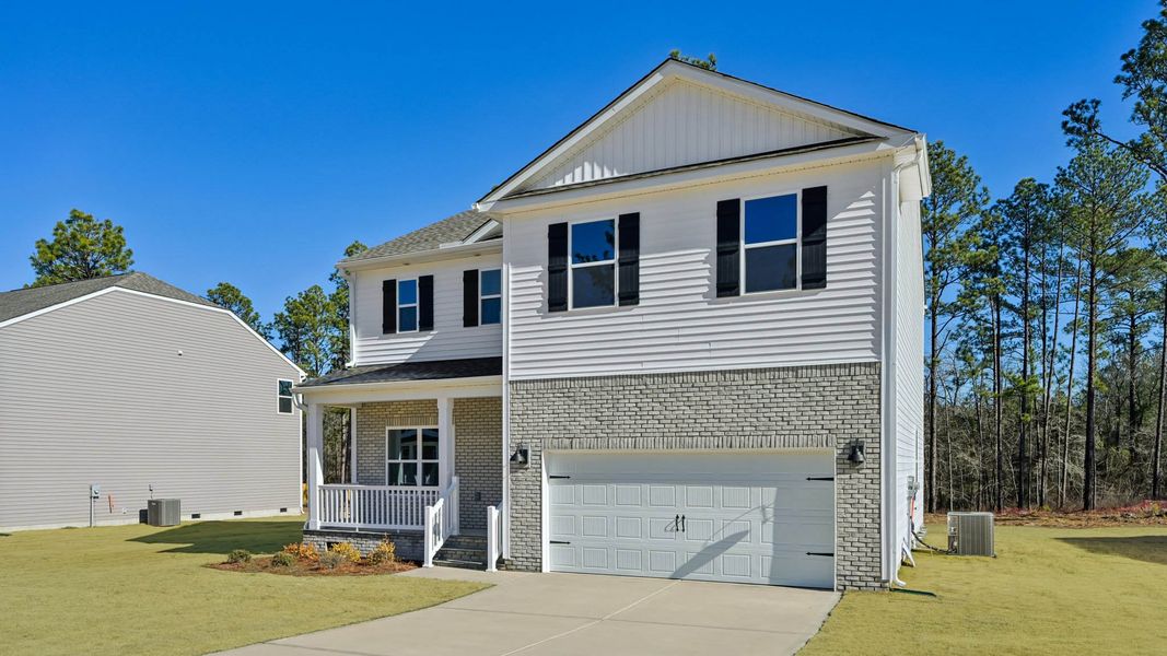 Representative exterior photo of a completed home built from the Galen by D.R. Horton in Gretchen Pines, West End, NC (Image 21). Representative exterior photo of a completed home built from the Galen by D.R. Horton in Gretchen Pines, West End, NC (Image 21).