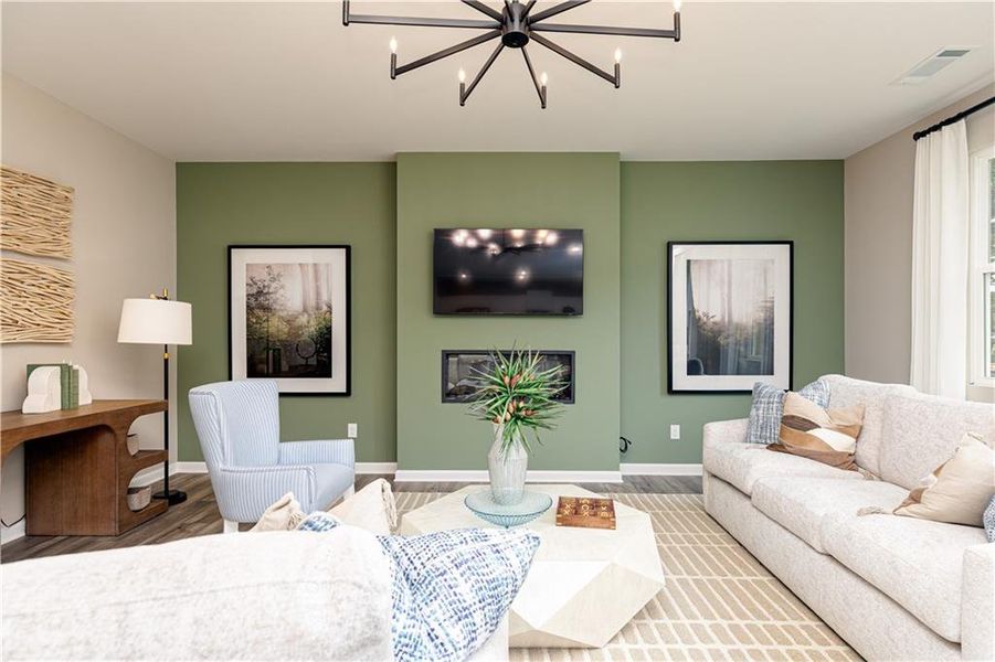 Furnished interior view inside a new home in Rhodes Glen, Lawrenceville (Image 9).