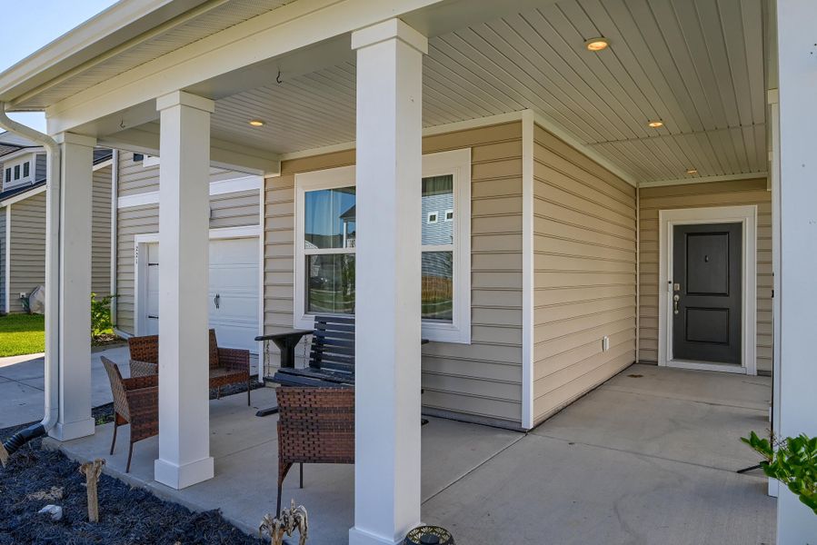 Exterior details and patio area of a home in Heron's Walk at Summers Corner, Summerville (Image 34).