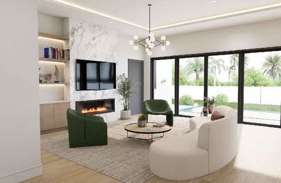 Furnished interior view inside a new home in , Delray Beach (Image 16).