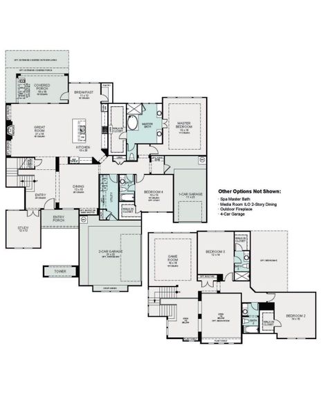Lakeview Montego Floor Plan Layout, Audubon 80's, Magnolia | Sitterle Homes