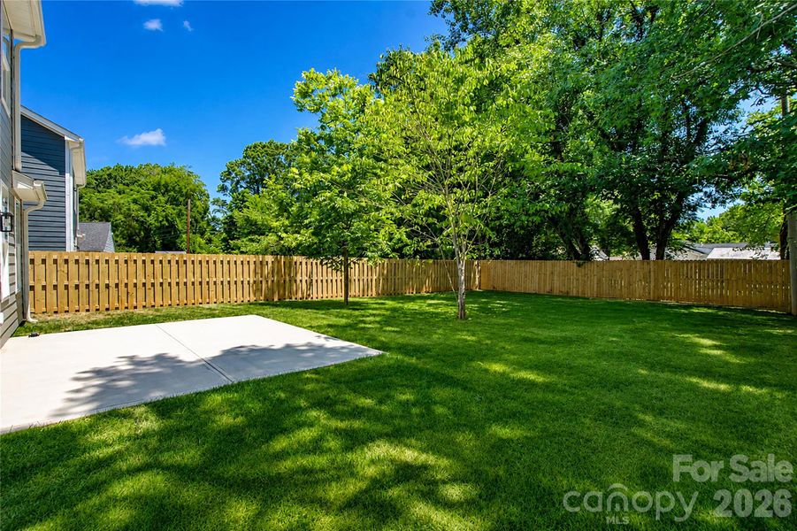 Fully Fenced Back Yard