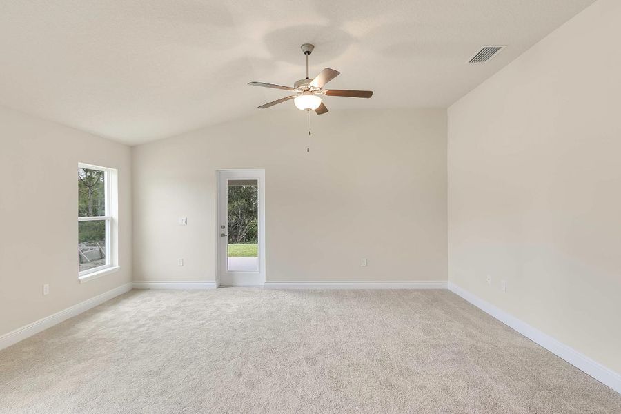 Representative unfurnished interior of a home built from the 1780 by Adams Homes in Ricker Estates, Jacksonville (Image 15). Representative unfurnished interior of a home built from the 1780 by Adams Homes in Ricker Estates, Jacksonville (Image 15).