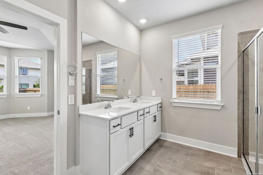 Furnished interior view inside a new home in Estancia Ranch - Premier Series, San Antonio (Image 16).