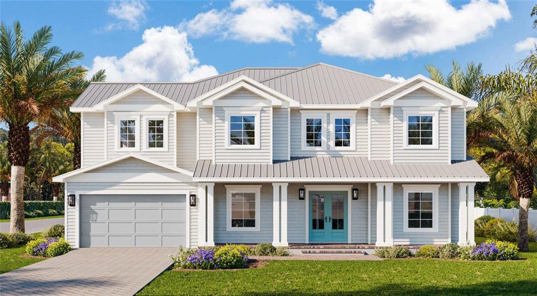 Front exterior of a new home in , Tampa, FL, highlighting curb appeal (Image 1).