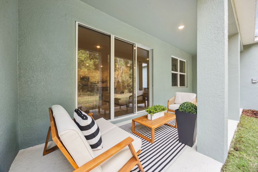 Exterior details and patio area of a home in Terra Haven, St. Cloud (Image 29).