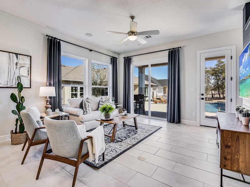 Representative furnished interior of a home built from the The Casita 2 by David Weekley Homes in Leander Estates, Leander (Image 6). Representative furnished interior of a home built from the The Casita 2 by David Weekley Homes in Leander Estates, Leander (Image 6).