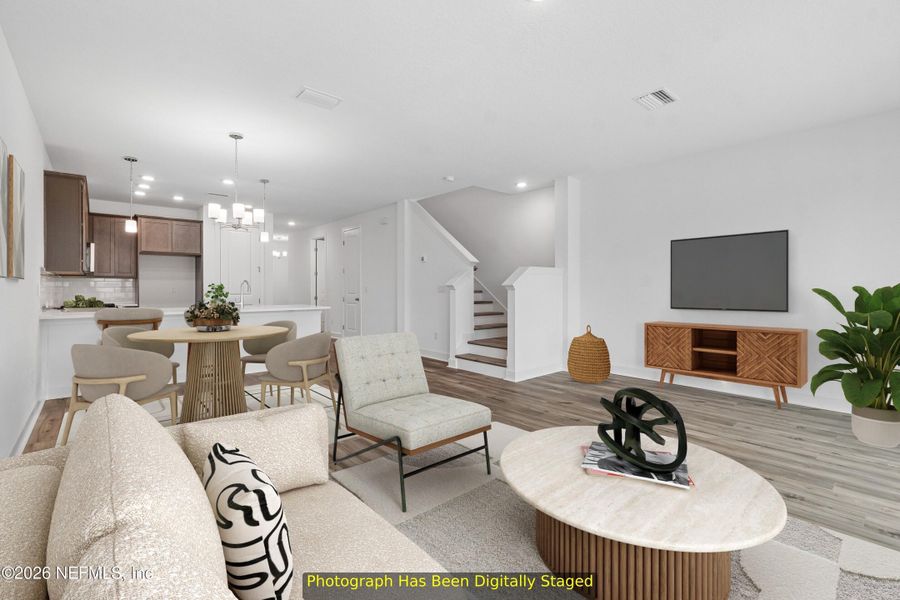 Furnished interior view inside a new home in Westerly Park at Wildlight – Overlook Collection, Yulee (Image 6).