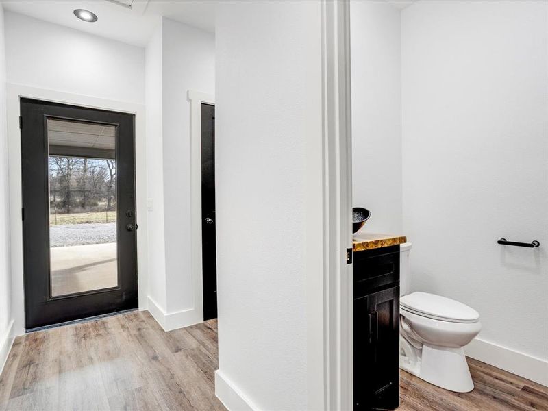 Half Bath and hallway entry