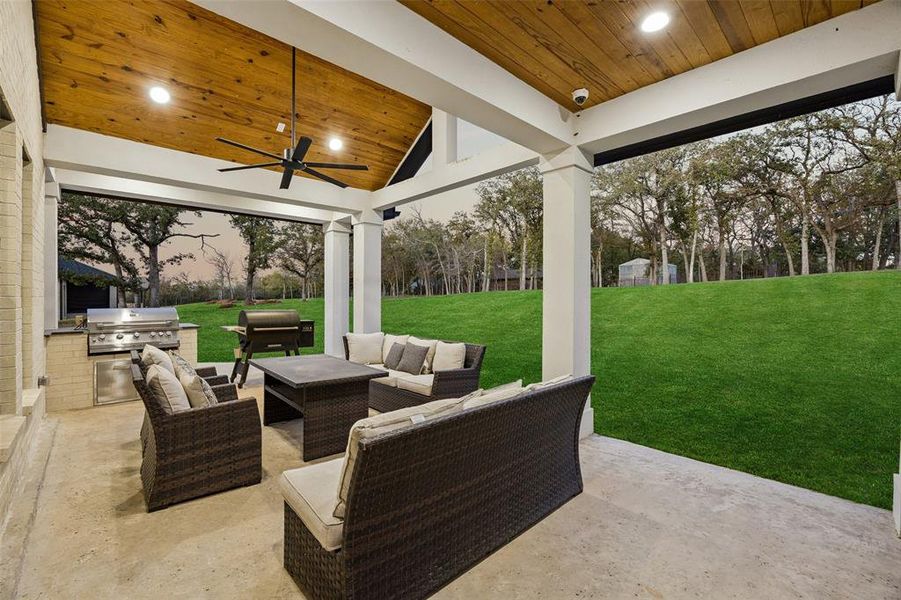Exterior details and patio area of a home in , Flower Mound (Image 21).