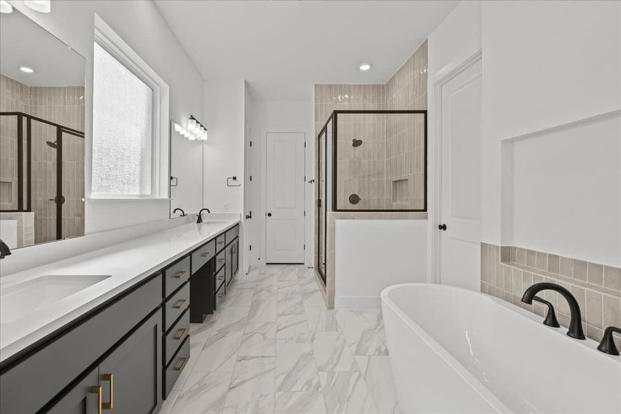 Furnished interior view inside a new home in 6 Creeks, Kyle (Image 11). Furnished interior view inside a new home in 6 Creeks, Kyle (Image 11).