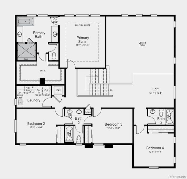 Structural options added include: first floor guest suite, 8' x 12' sliding glass door to outdoor living, fireplace, shower and freestanding tub in primary suite.