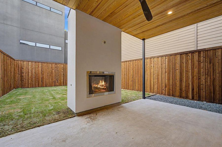 Exterior details and patio area of a home in , Dallas (Image 2). Exterior details and patio area of a home in , Dallas (Image 2).